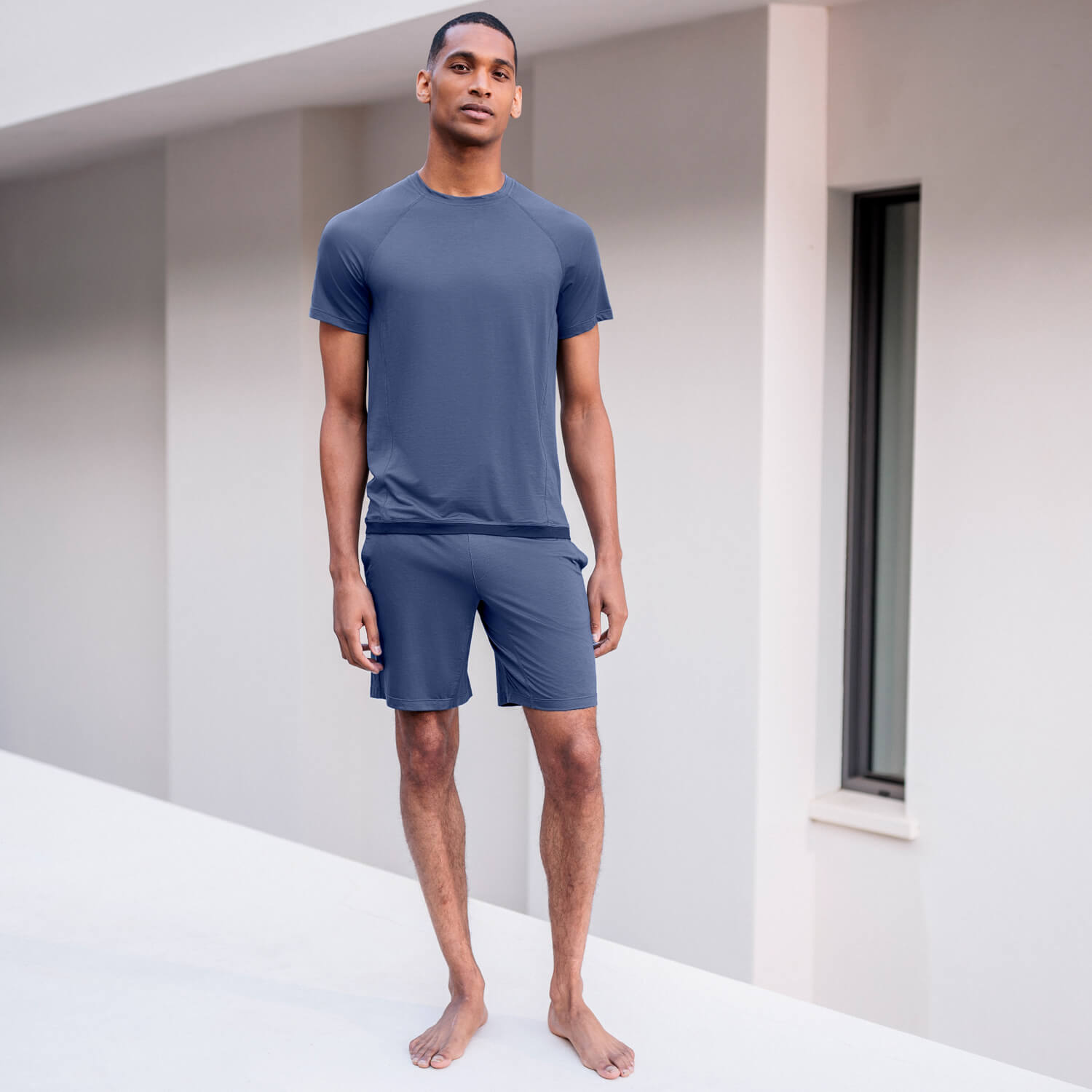 Cooling pajamas mens || Coastal blue