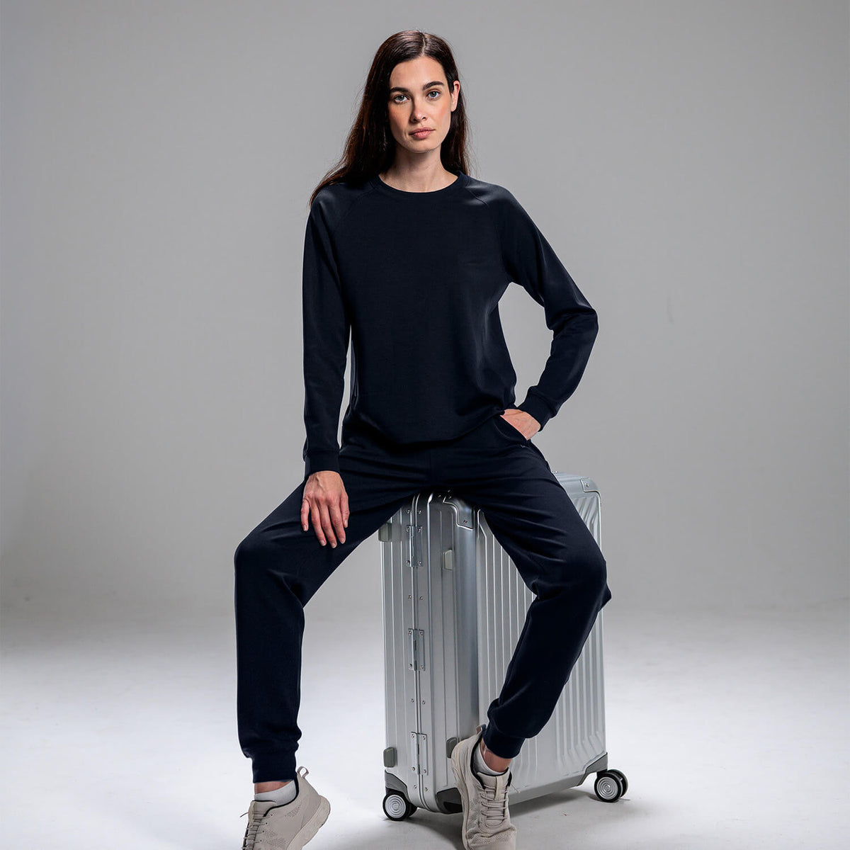 Travel pants women || Navy blue