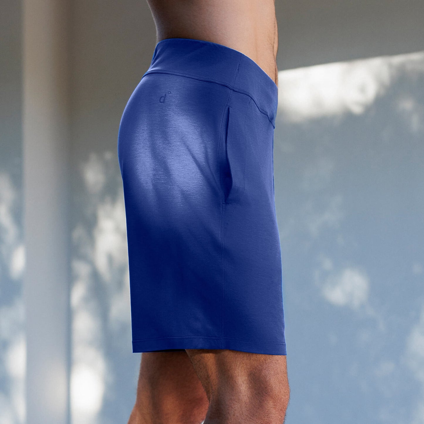 Cooling pajamas mens shorts || Azure blue