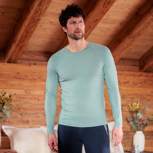 Thermal pajamas mens || Sage Mist Melange
