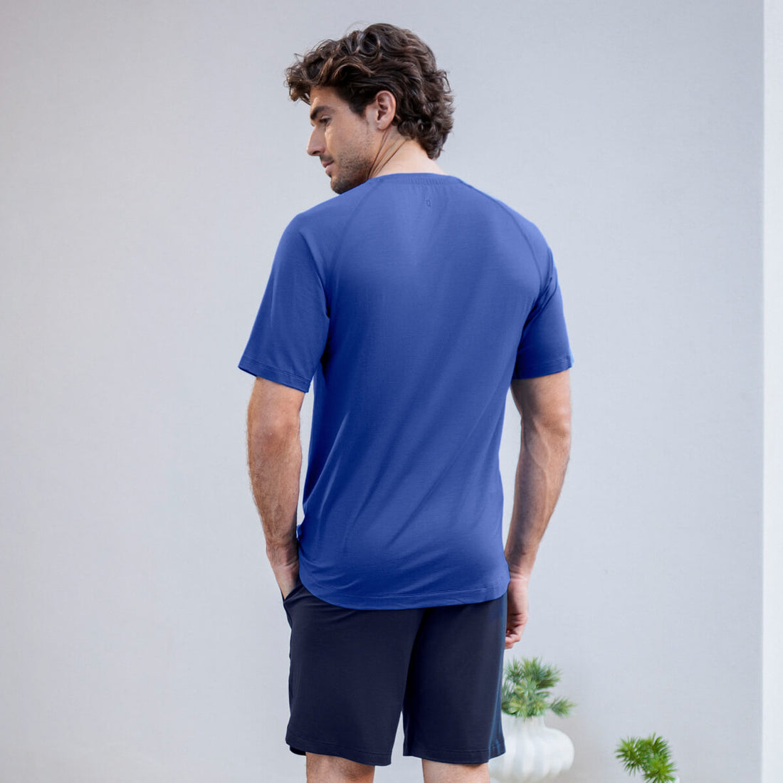 Muscle recovery sleep t-shirt || Azure blue
