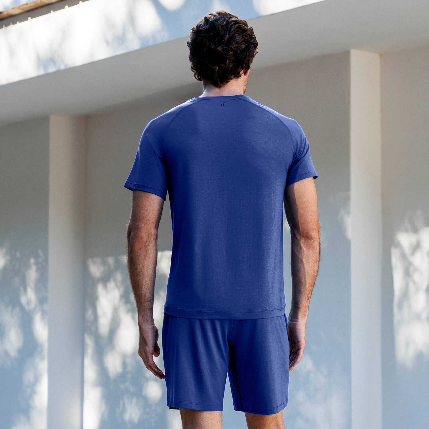 Cooling pajamas mens || Azure blue