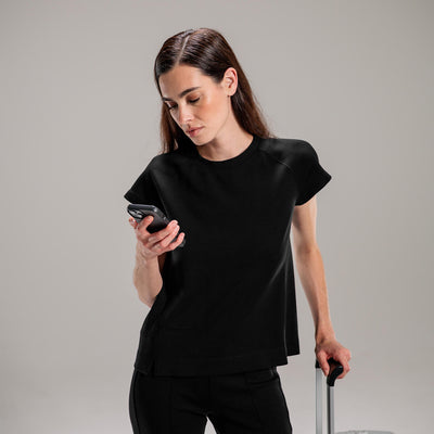 Comfortable travel wear t-shirt || Black