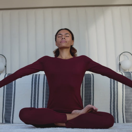 Recovery sleepwear for women || Burgundy