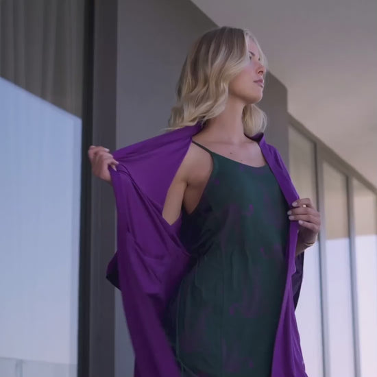Cooling night slip dress || Cheetah