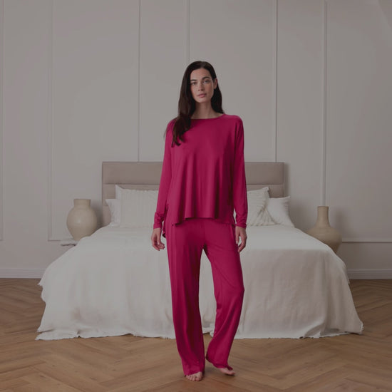 Pajama set women || Ruby plum