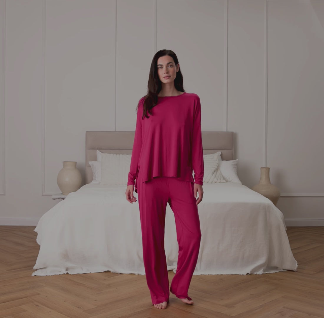 Pajama set women || Ruby plum