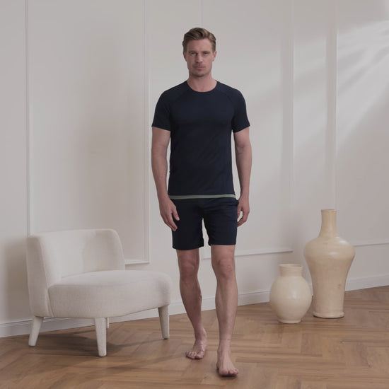 Cooling pajamas mens || Navy blue