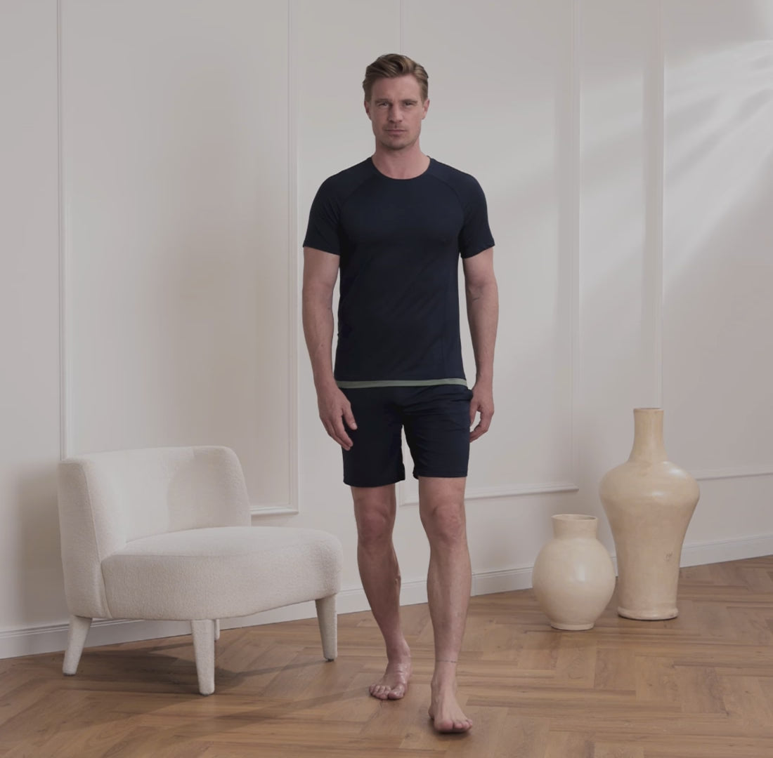 Cooling pajamas mens || Navy blue