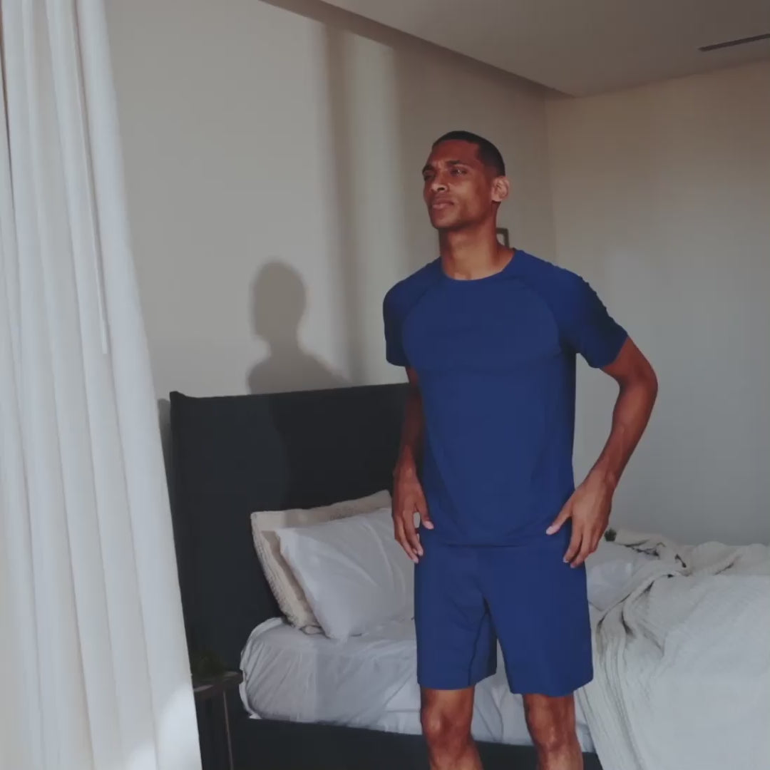 Sleep t-shirt men || Azure blue