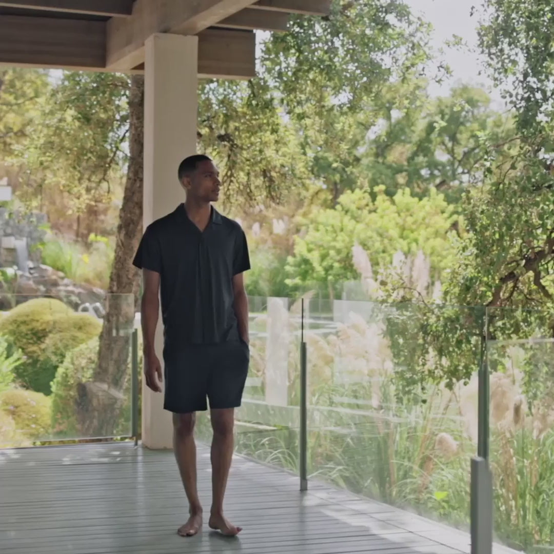 Cooling pajamas mens shorts || Navy blue