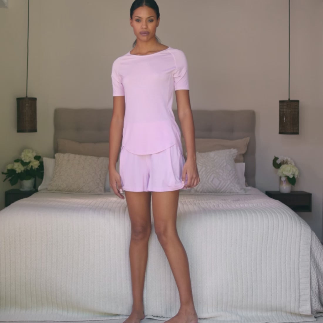Sleep t-shirt women || Pink blush