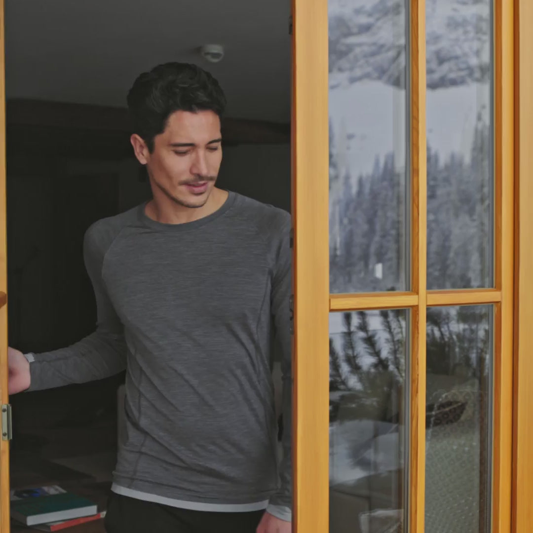 Thermal pajamas mens || Dark grey melange