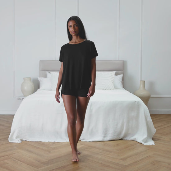 Sleep shorts women || Black