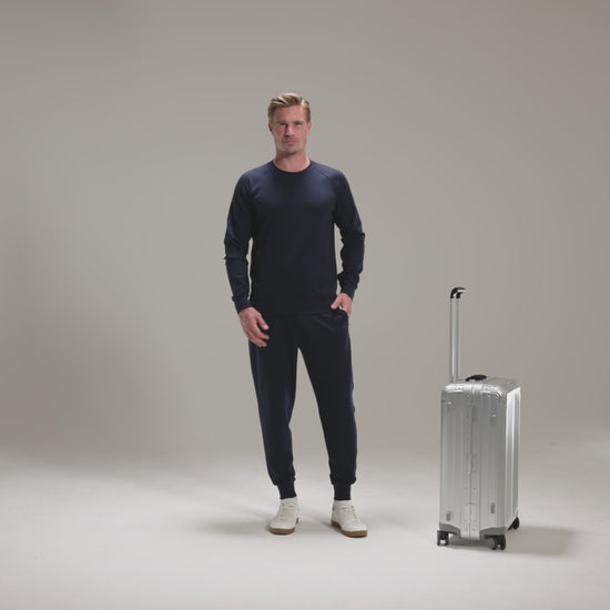 Comfortable travel clothing men || Navy blue