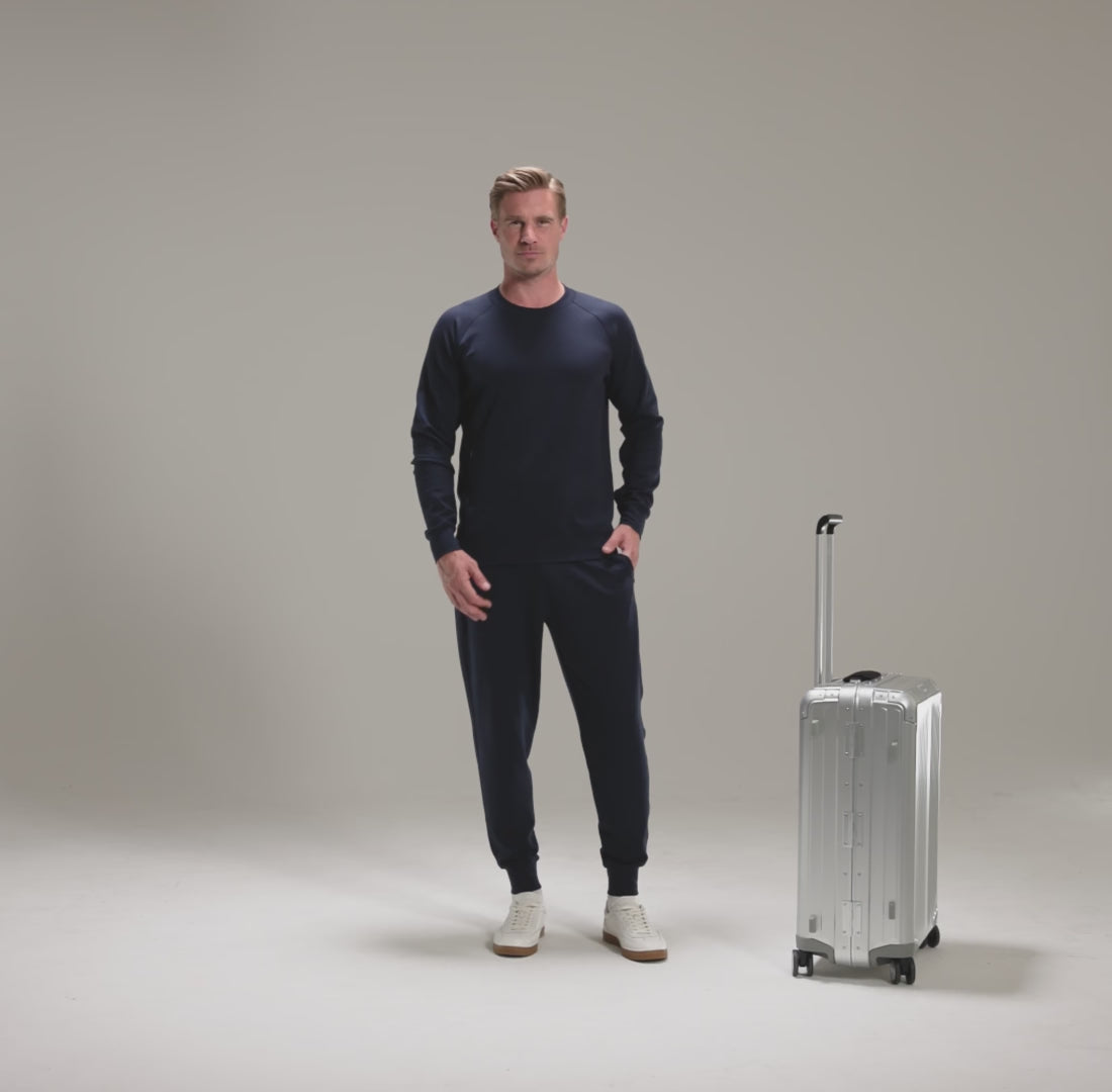 Comfortable travel clothing men || Navy blue
