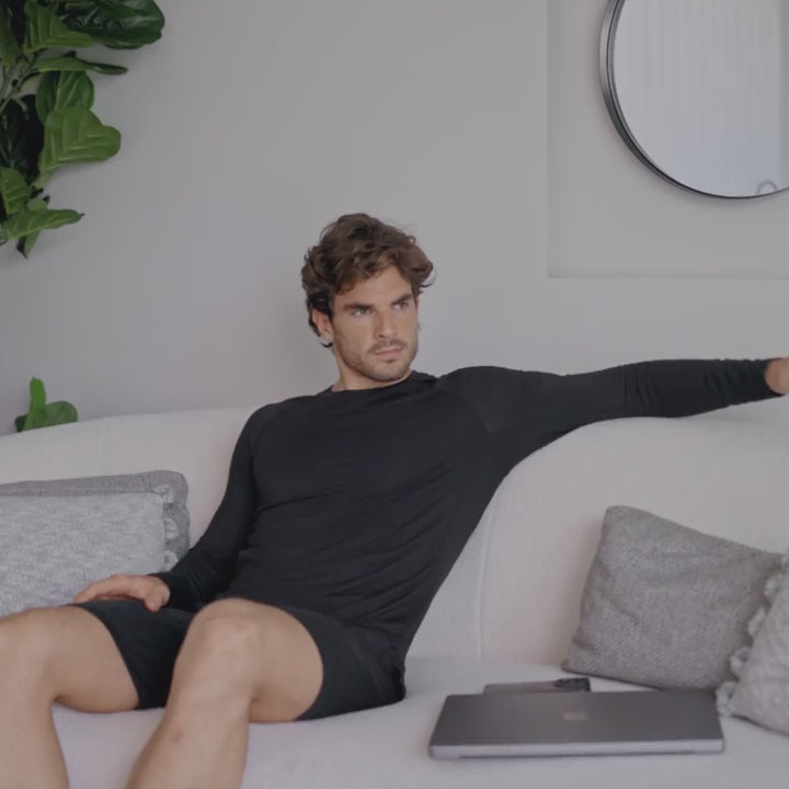 Moisture wicking pajamas || Black