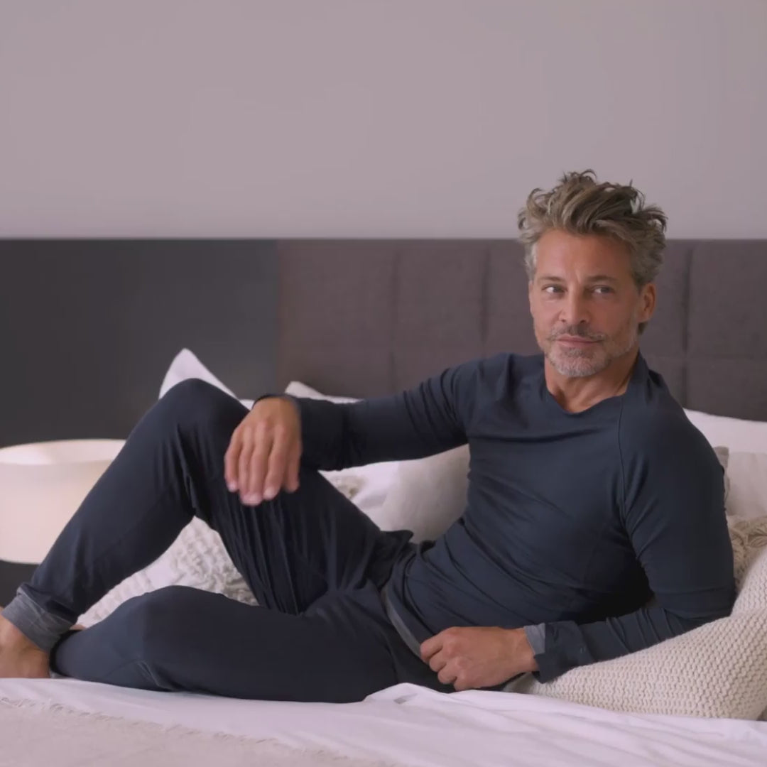 Thermal pajamas mens || Winter night melange