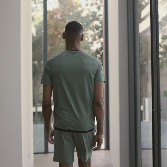 Cooling pajamas mens shorts || Sage