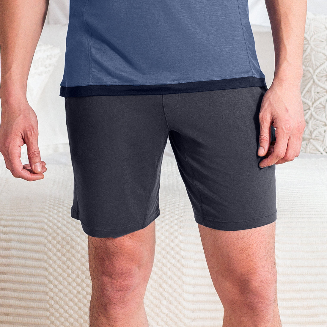 Cooling pajamas mens shorts || Cool grey