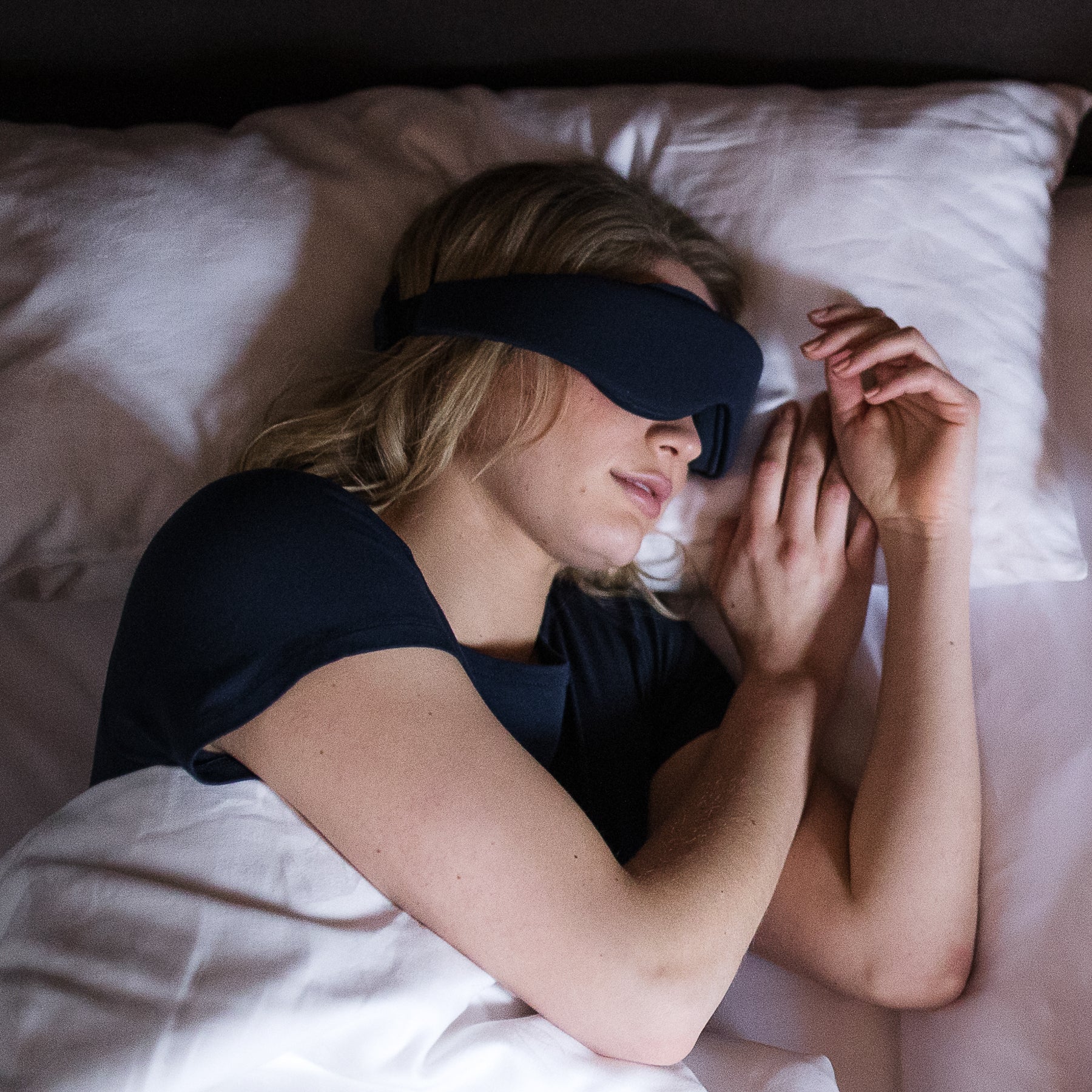Balance blackout sleep mask women || Midnight blue